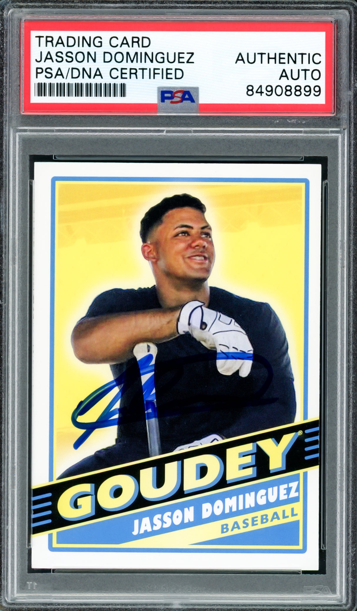 Jasson Dominguez Autographed 2020 Upper Deck Goodwin Champions Goudey Rookie Card #G45 New York Yankees PSA/DNA #84908899