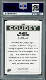 Jasson Dominguez Autographed 2020 Upper Deck Goodwin Champions Goudey Rookie Card #G45 New York Yankees PSA/DNA #84908899