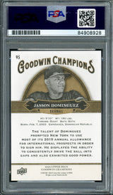 Jasson Dominguez Autographed 2020 Upper Deck Goodwin Champions Rookie Card #95 New York Yankees Auto Grade Gem Mint 10 PSA/DNA Stock #215454