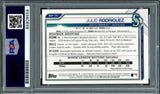 Julio Rodriguez Autographed 2021 Bowman Chrome Card #BCP-231 Seattle Mariners PSA/DNA Stock #215459
