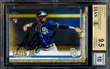 Fernando Tatis Jr. Autographed 2019 Topps Gold Rookie Card #410 San Diego Padres BGS 9.5 Auto Grade Gem Mint 10 Beckett BAS #14323699