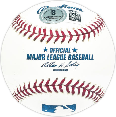 Pete Naktenis Autographed Official MLB Baseball Philadelphia Oakland A's, Cincinnati Reds Beckett BAS QR #BM25860