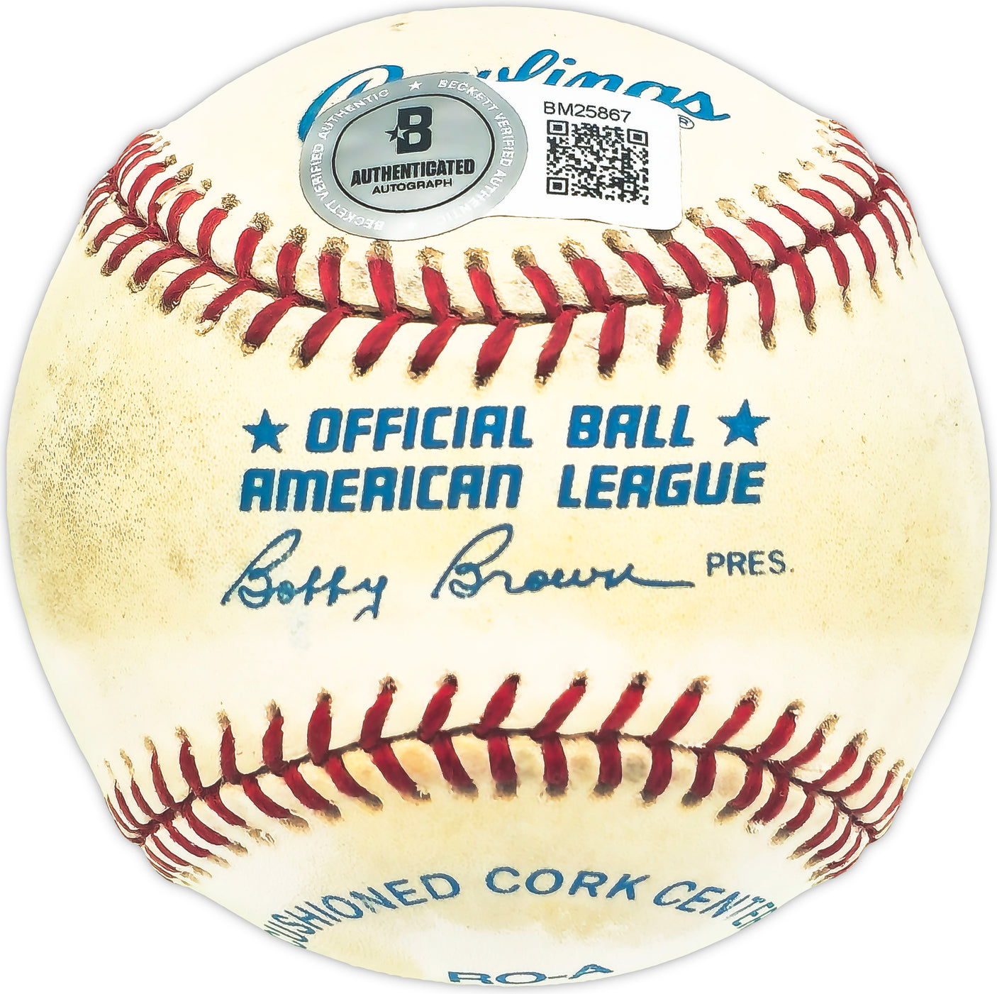 Ray Poole Autographed Official AL Baseball Philadelphia A's Beckett BAS QR #BM25867