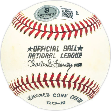 Harvey Kuenn Autographed Official Feeney NL Baseball San Francisco Giants, Detroit Tigers Beckett BAS QR #BM25871