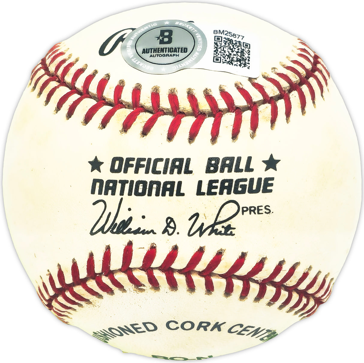 Hal Breeden Autographed Official NL Baseball Montreal Expos, Chicago Cubs Beckett BAS QR #BM25877