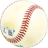 George Zeber Autographed Official AL Baseball New York Yankees Beckett BAS QR #BM25887