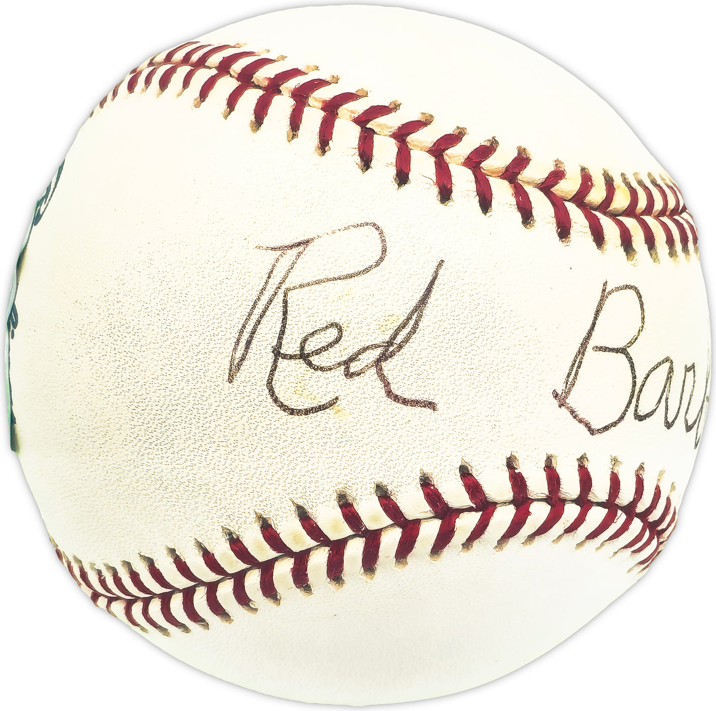 Red Barbary Autographed Official MLB Baseball Washington Senators Beckett BAS QR #BM25891