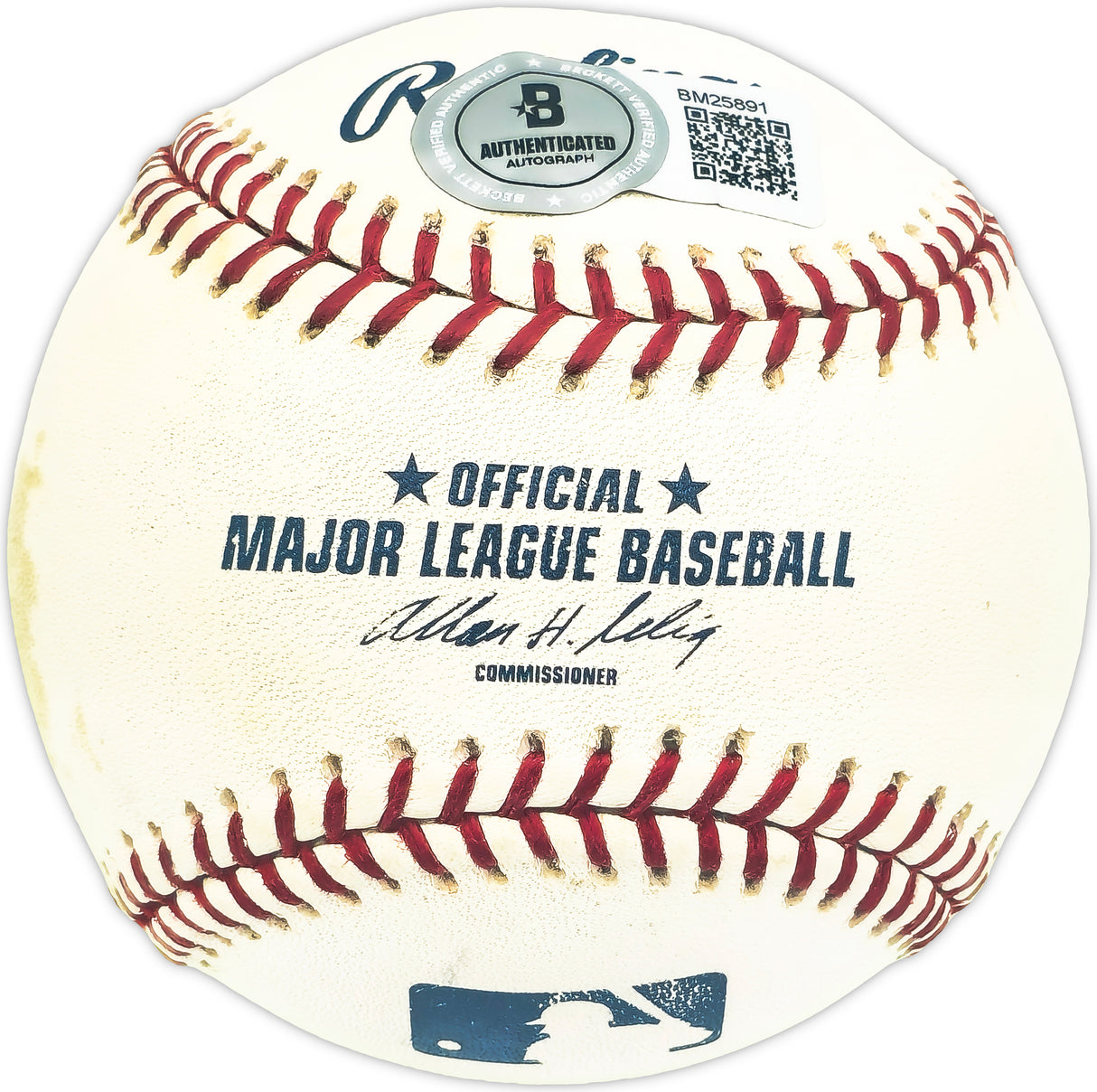 Red Barbary Autographed Official MLB Baseball Washington Senators Beckett BAS QR #BM25891