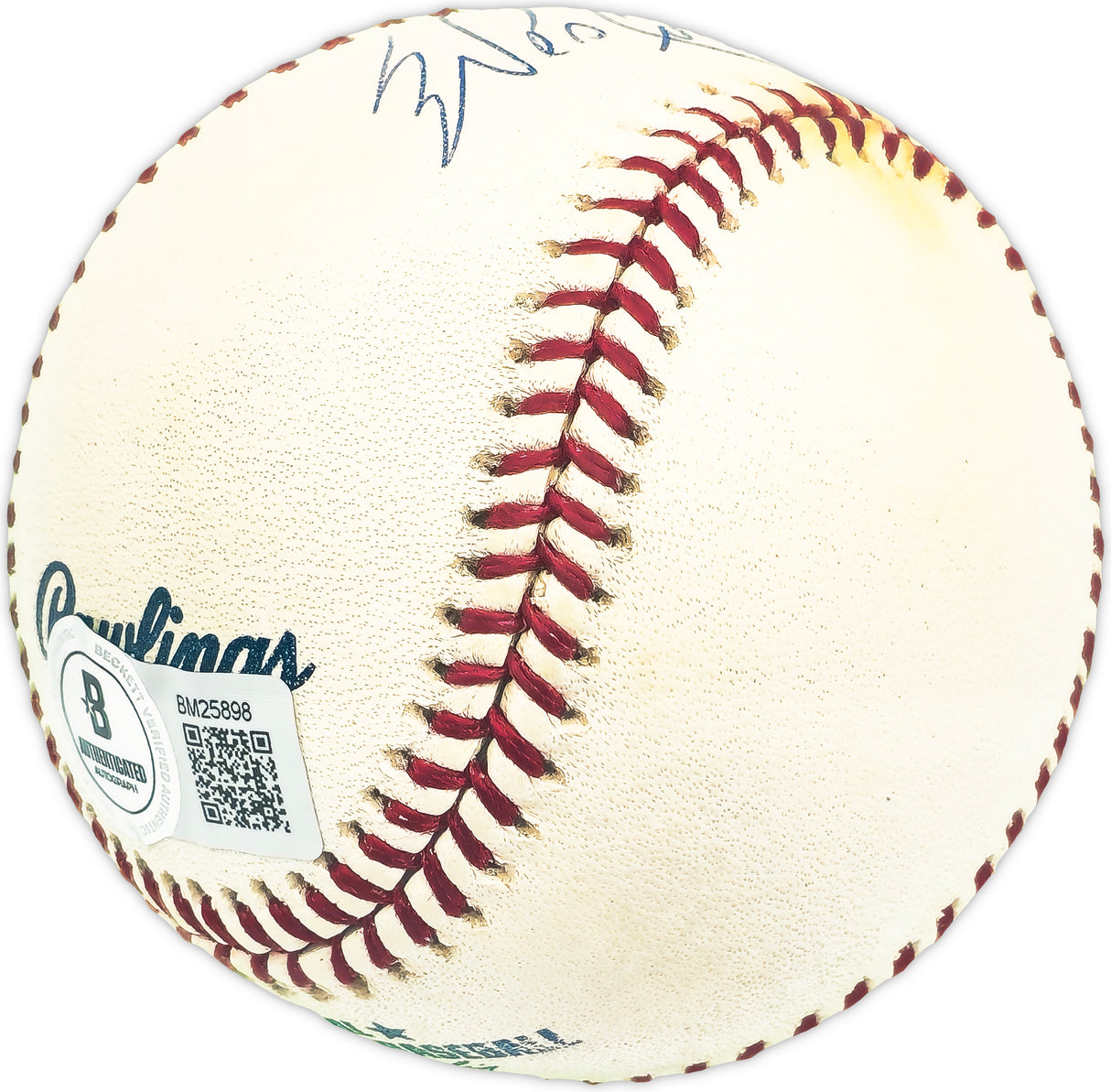 Wes Covington Autographed Official MLB Baseball Milwaukee Braves Beckett BAS QR #BM25898