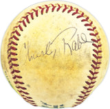Charley Rabe Autographed Official NL Baseball Cincinnati Reds Beckett BAS QR #BM25902