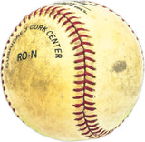 Charley Rabe Autographed Official NL Baseball Cincinnati Reds Beckett BAS QR #BM25902