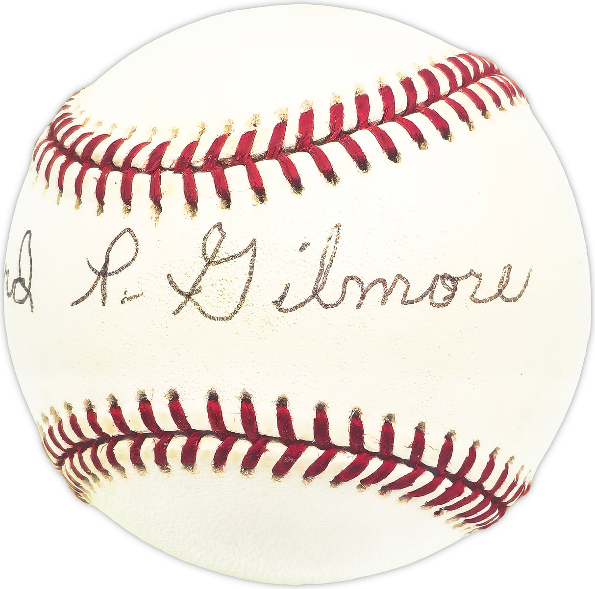 Leonard Len Gilmore Autographed Official MLB Baseball Pittsburgh Pirates Beckett BAS QR #BM25905