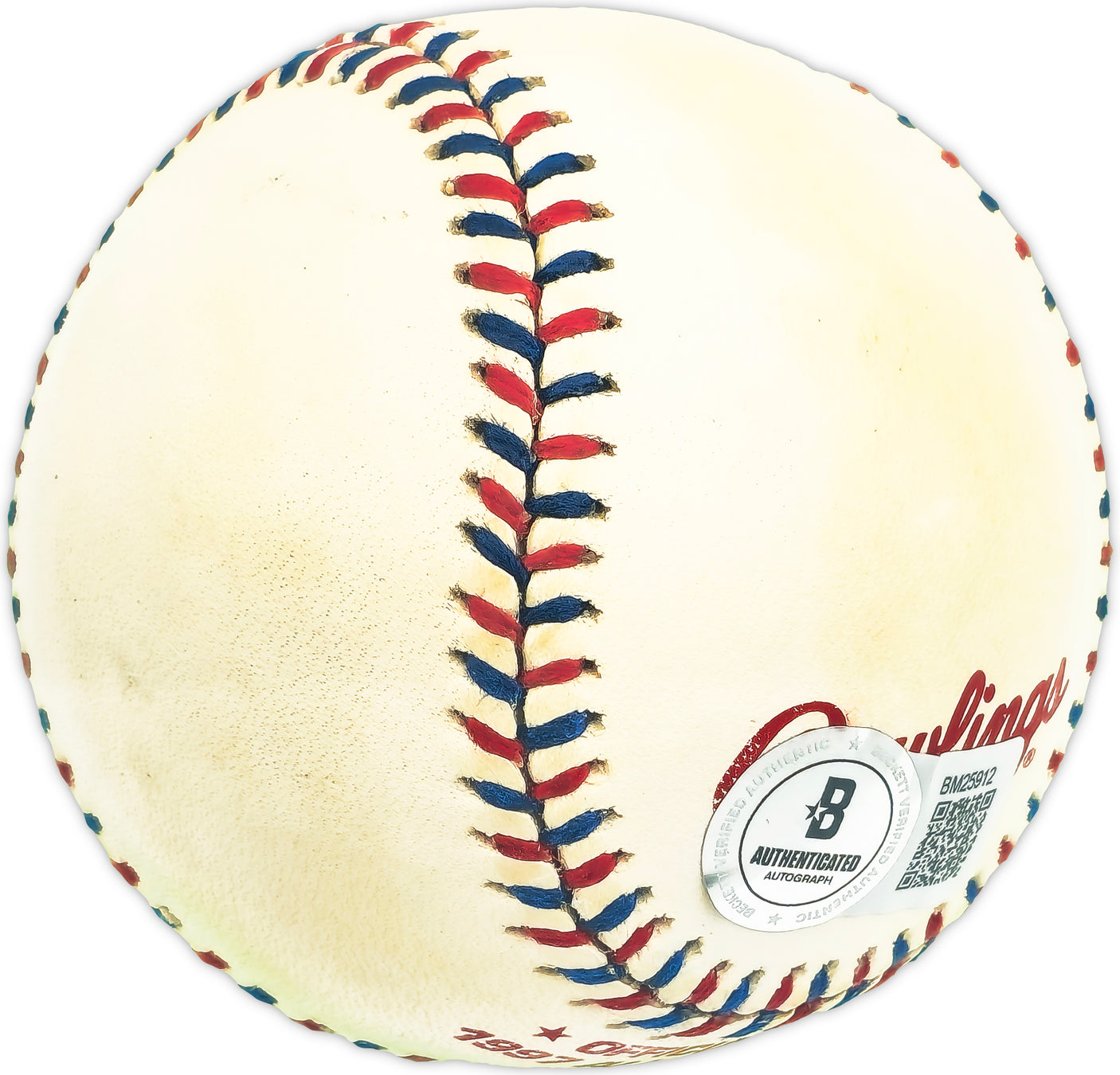 Earl Wooten Autographed Official 1997 All Star Game Logo Baseball Washington Senators Beckett BAS QR #BM25912