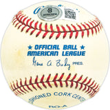 Jose Morales Autographed Official AL Baseball Minnesota Twins, Los Angeles Dodgers Beckett BAS QR #BM25916