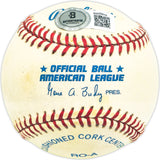 Jose Morales Autographed Official AL Baseball Minnesota Twins, Los Angeles Dodgers Beckett BAS QR #BM25916