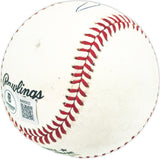 Jim Campanis Sr. Autographed Official NL Baseball Los Angeles Dodgers, Kansas City Royals Beckett BAS QR #BM25922