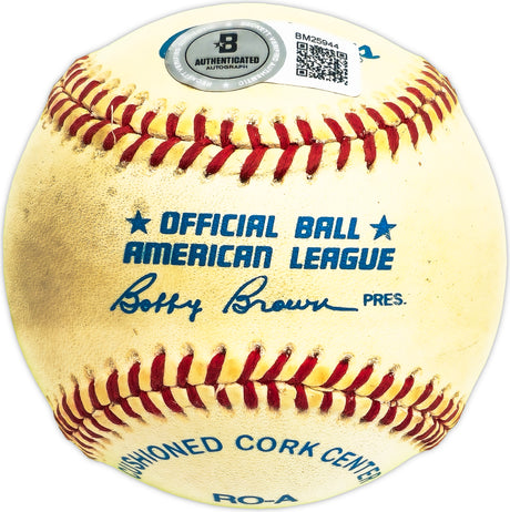 Rocky Colavito Autographed Official AL Baseball Cleveland Indians, Detroit Tigers Beckett BAS QR #BM25944