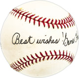 Gene Handley Autographed Official AL Baseball Philadelphia A's "Best Wishes" Beckett BAS QR #BM25949