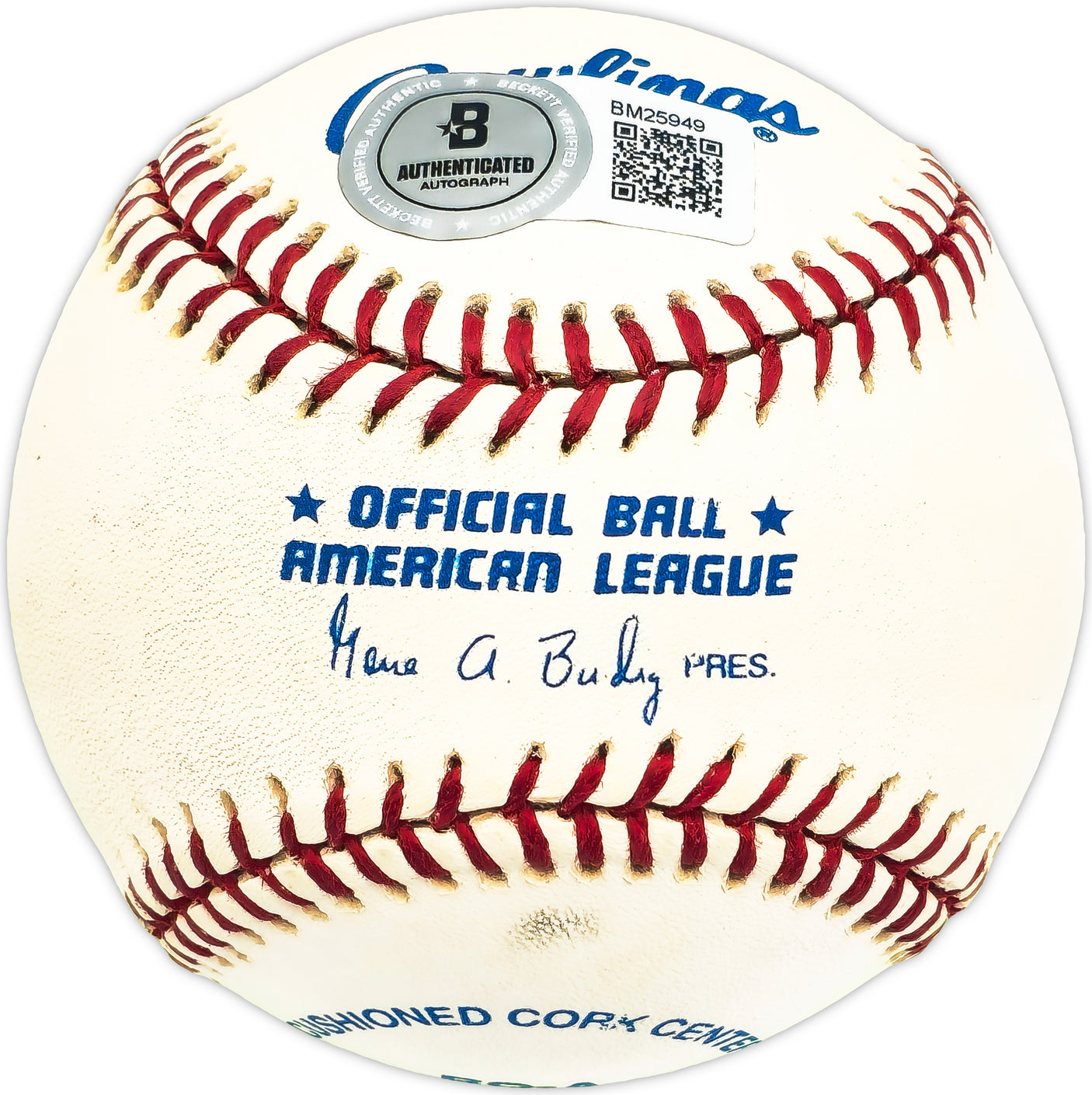 Gene Handley Autographed Official AL Baseball Philadelphia A's "Best Wishes" Beckett BAS QR #BM25949