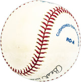 Gene Handley Autographed Official AL Baseball Philadelphia A's "Best Wishes" Beckett BAS QR #BM25949