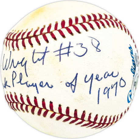 Clyde Wright Autographed Official AL Baseball California Angels "AL Comeback Player of Year 1970" Beckett BAS QR #BM25950