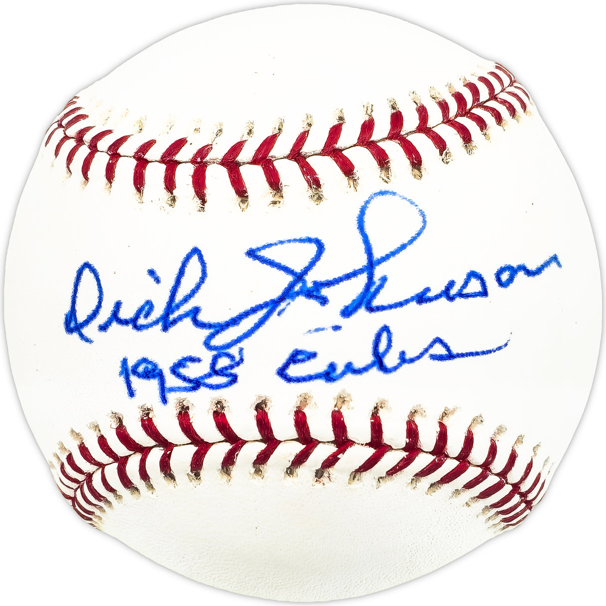 Dick Johnson Autographed Official MLB Baseball Chicago Cubs "1958 Cubs" Beckett BAS QR #BM25962