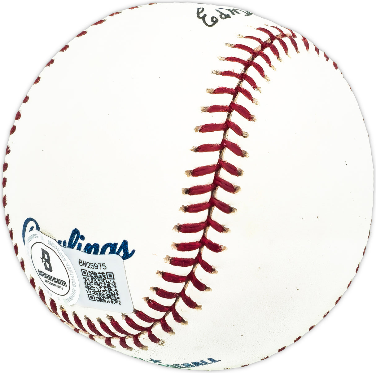 Ed Mickelson Autographed Official MLB Baseball St. Louis Browns "Last RBI for Browns 9/27/53 Elliott" Beckett BAS QR #BM25975