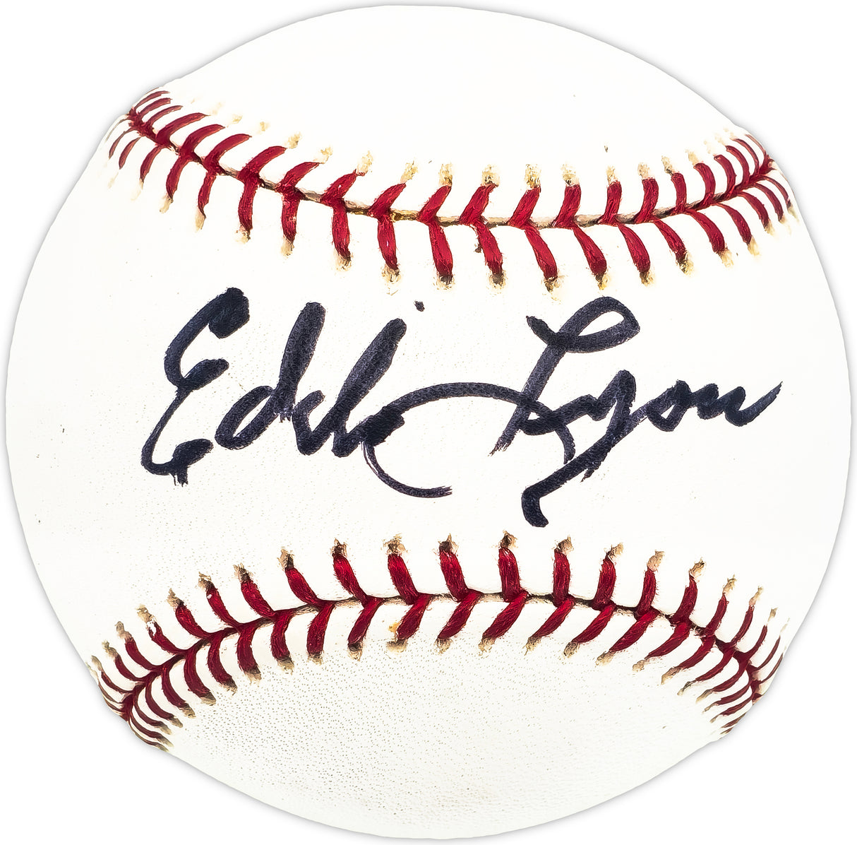 Eddie Lyons Autographed Official MLB Baseball Washington Senators Beckett BAS QR #BM25988