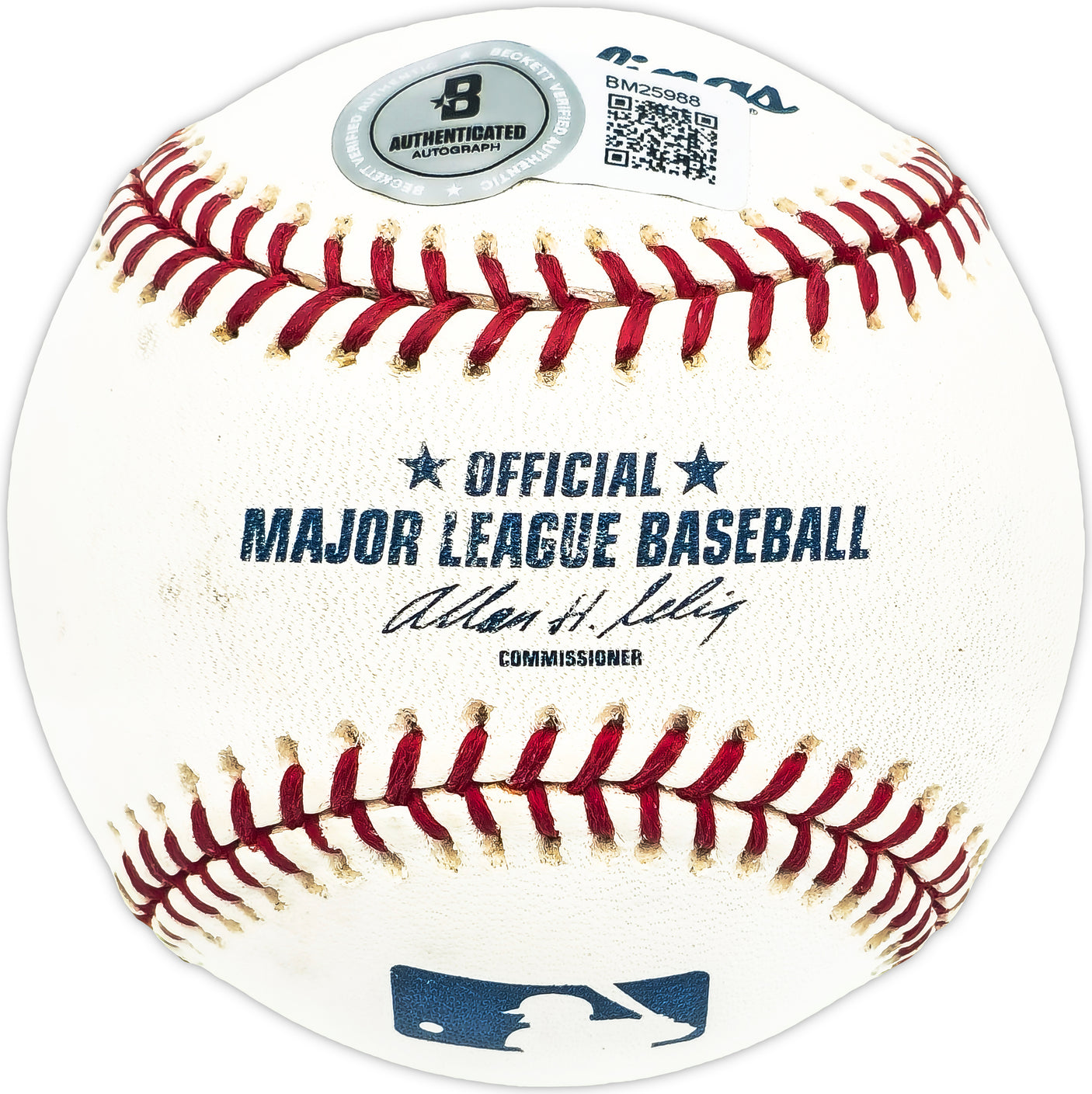 Eddie Lyons Autographed Official MLB Baseball Washington Senators Beckett BAS QR #BM25988