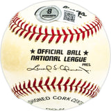 Darryl Hamilton Autographed Official NL Baseball San Francisco Giants, Milwaukee Brewers Beckett BAS QR #BM26009
