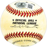 Jackie Collum Autographed Official NL Baseball Cincinnati Reds, St. Louis Cardinals Beckett BAS QR #BM26012