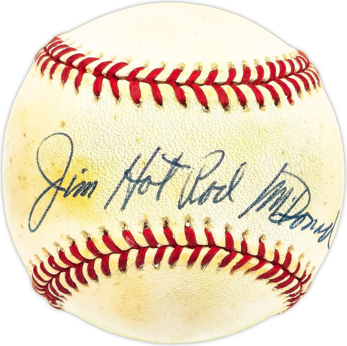 Jim "Hot Rod" McDonald Autographed Official AL Baseball New York Yankees, Chicago White Sox Beckett BAS QR #BM17765