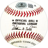 Tom Alston Autographed Official NL Baseball St. Louis Cardinals Beckett BAS QR #BM17790