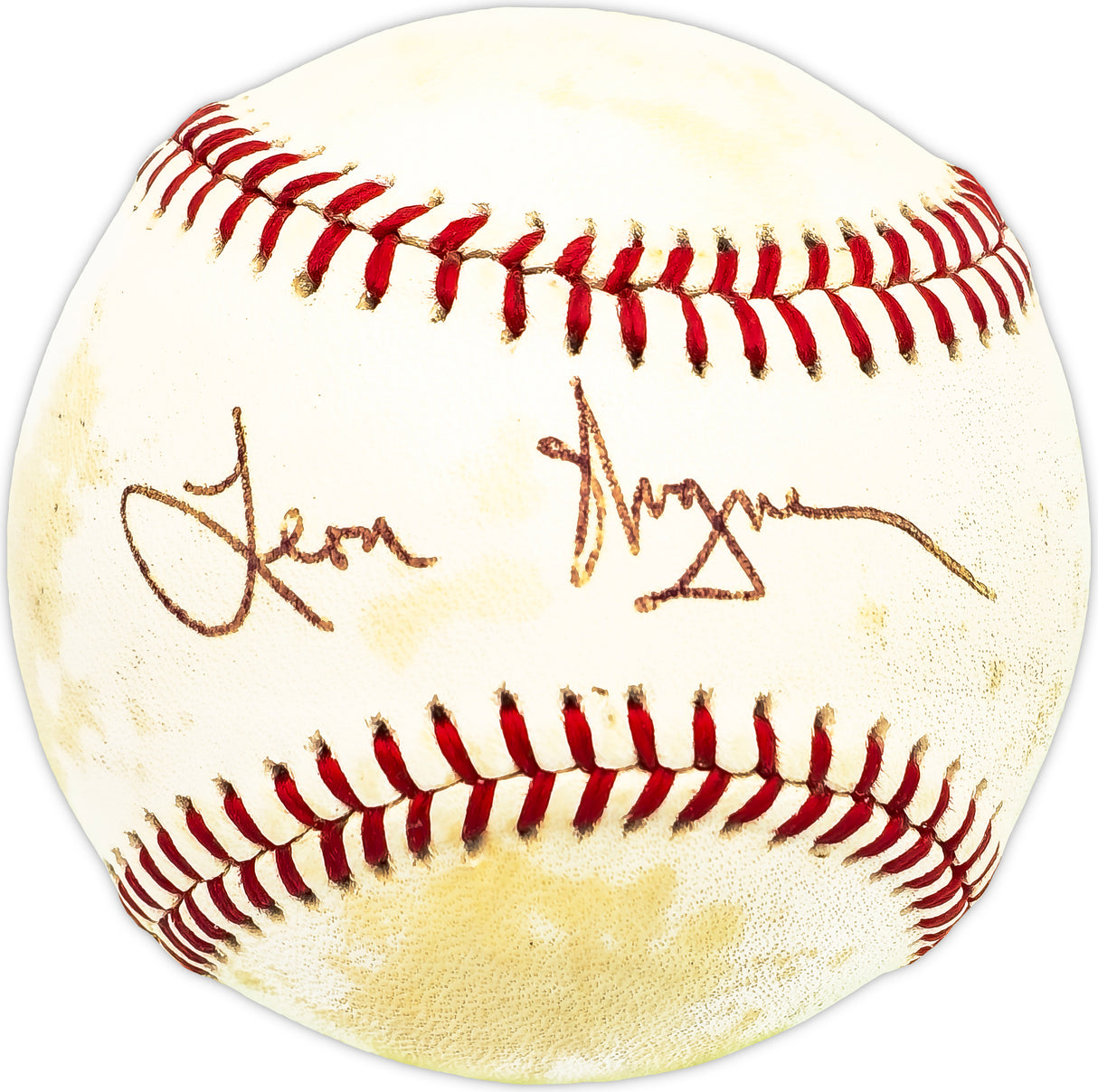 Leon Wagner Autographed Official AL Baseball Cleveland Indians, San Francisco Giants Beckett BAS QR #BM17793