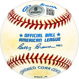 Jerry Davie Autographed Official AL Baseball Detroit Tigers Beckett BAS QR #BM17794