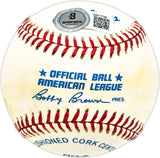 Dave McNally Autographed Official AL Baseball Baltimore Orioles "#19" Beckett BAS QR #BM17798