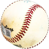 Larry Bearnarth Autographed Official NL Baseball Mets, Expos Beckett BAS QR #BM17800