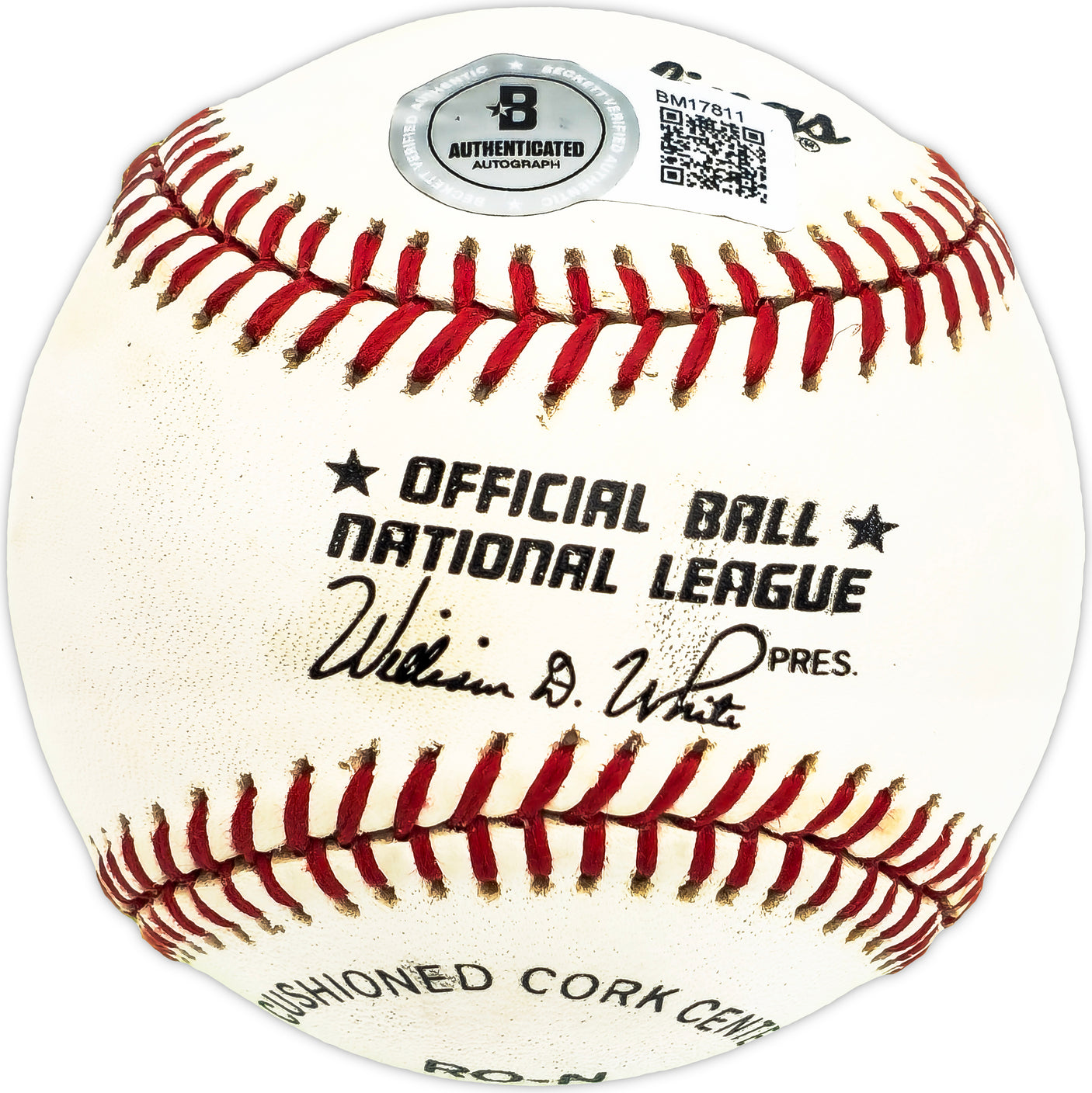 Daniel Danny Morejon Autographed Official NL Baseball Cincinnati Reds Beckett BAS QR #BM17811