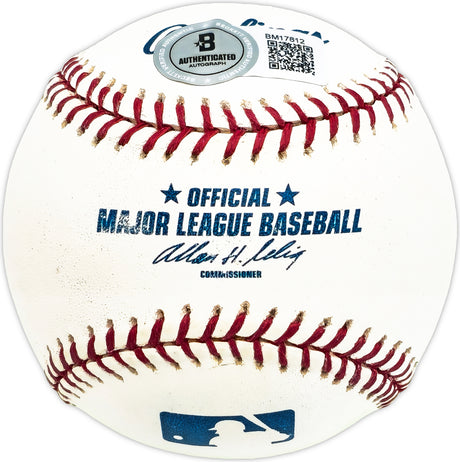Johan Santana Autographed Official MLB Baseball New York Mets, Minnesota Twins Beckett BAS QR #BM17812