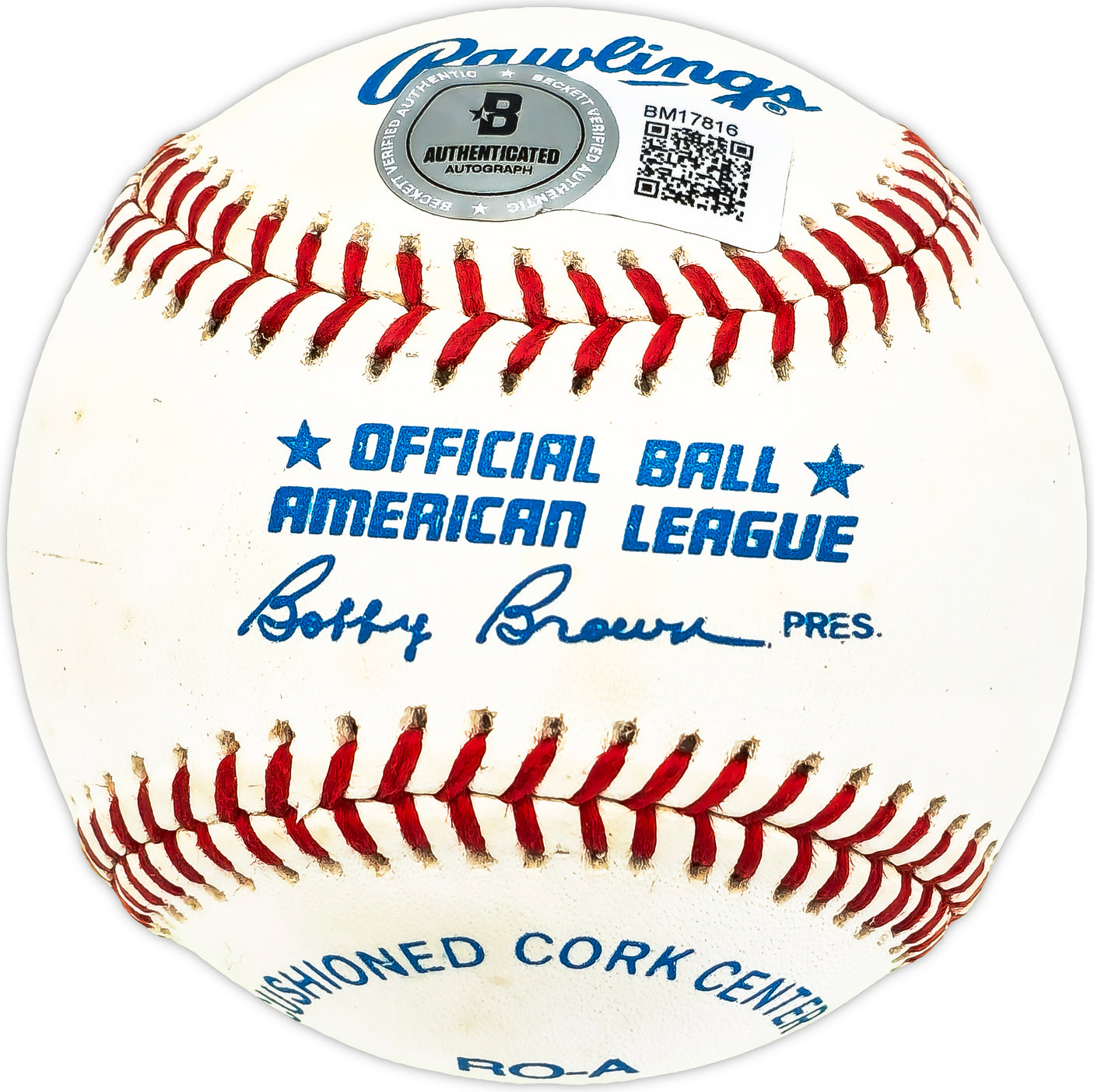 Bert Cueto Autographed Official AL Baseball Twins, Cuba Beckett BAS QR #BM17816