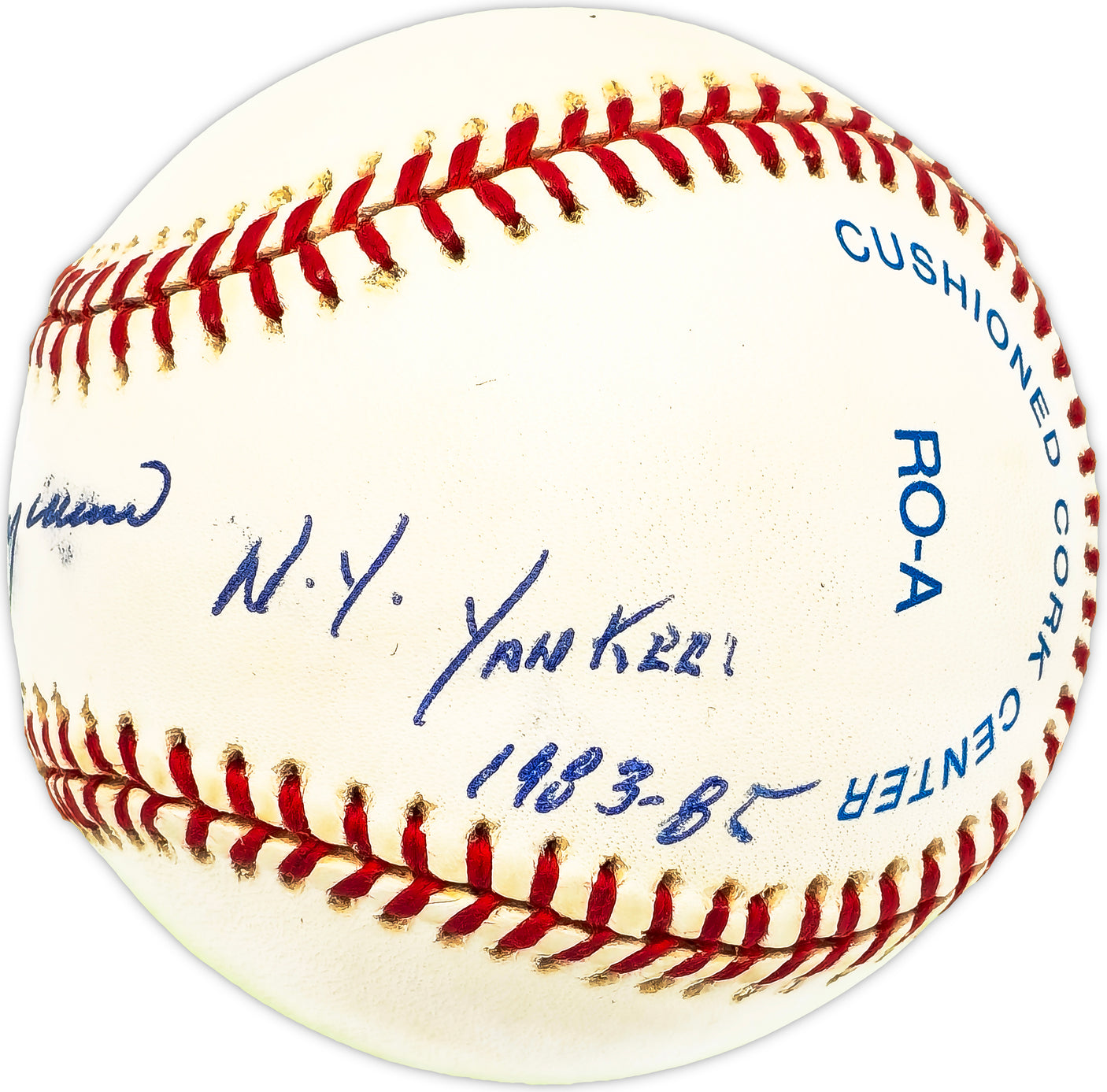 Omar Moreno Autographed Official AL Baseball New York Yankees "1983-85" Beckett BAS QR #BM17820