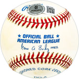 Omar Moreno Autographed Official AL Baseball New York Yankees "1983-85" Beckett BAS QR #BM17820