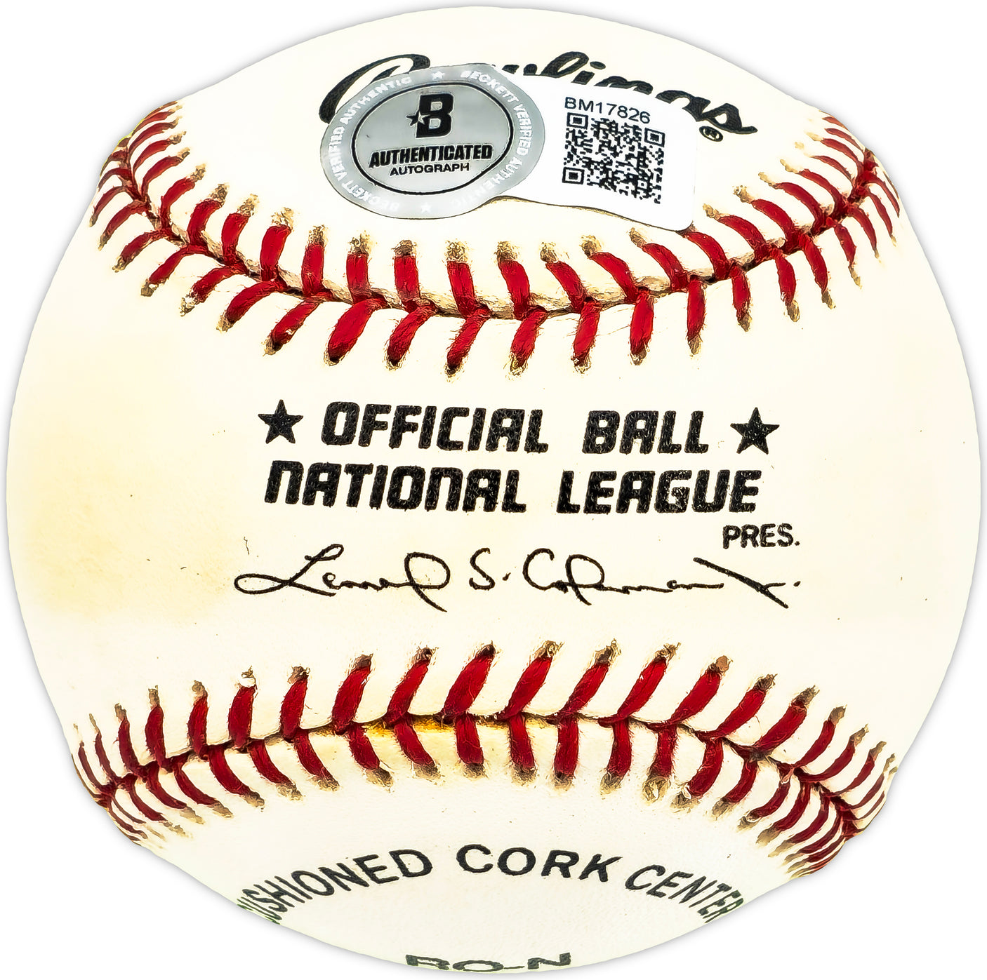 Saturnino Nino Escalera Autographed Official NL Baseball Cincinnati Reds Beckett BAS QR #BM17826