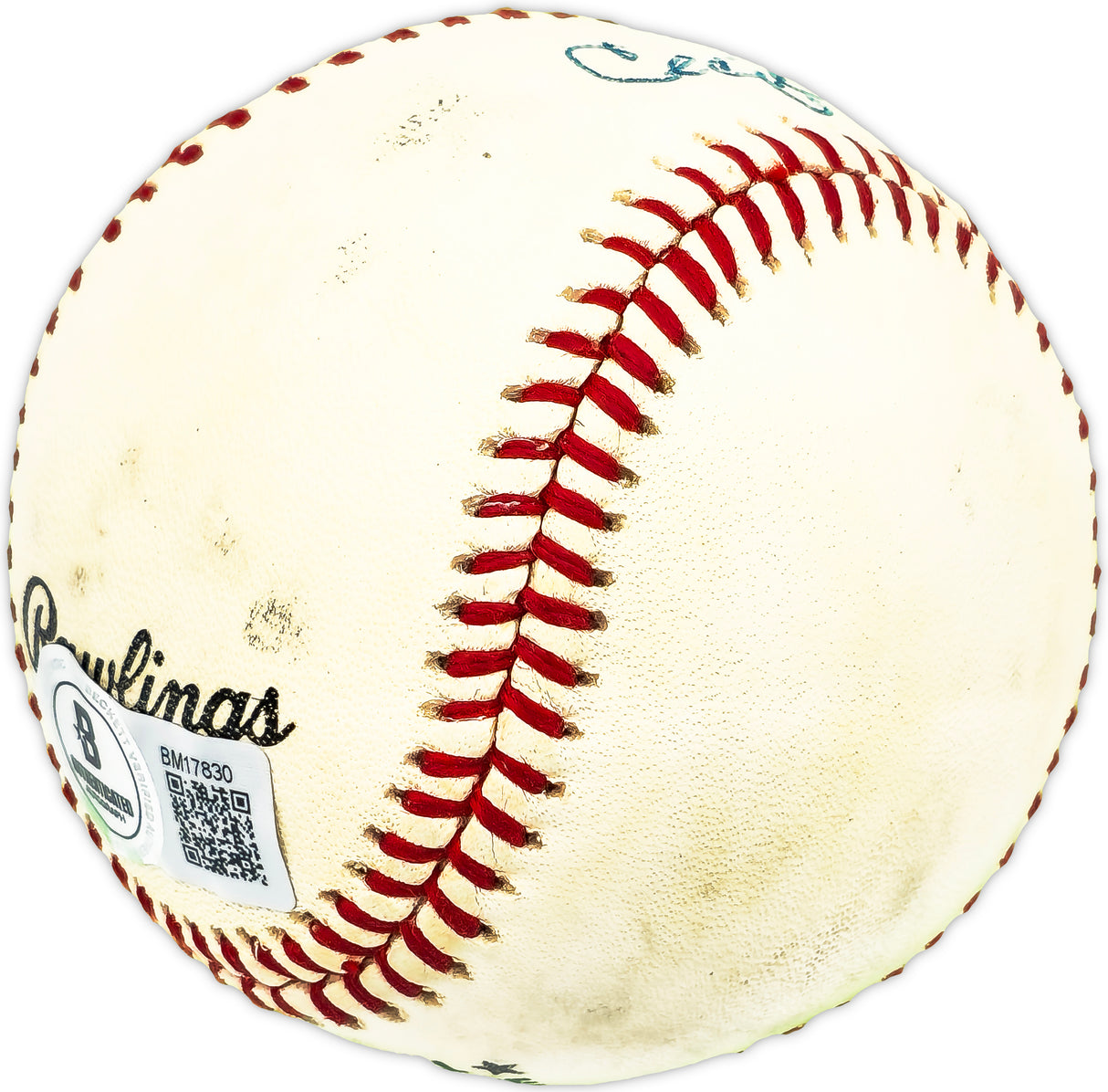 Cecil Upshaw Autographed Official NL Baseball Atlanta Braves, New York Yankees Beckett BAS QR #BM17830