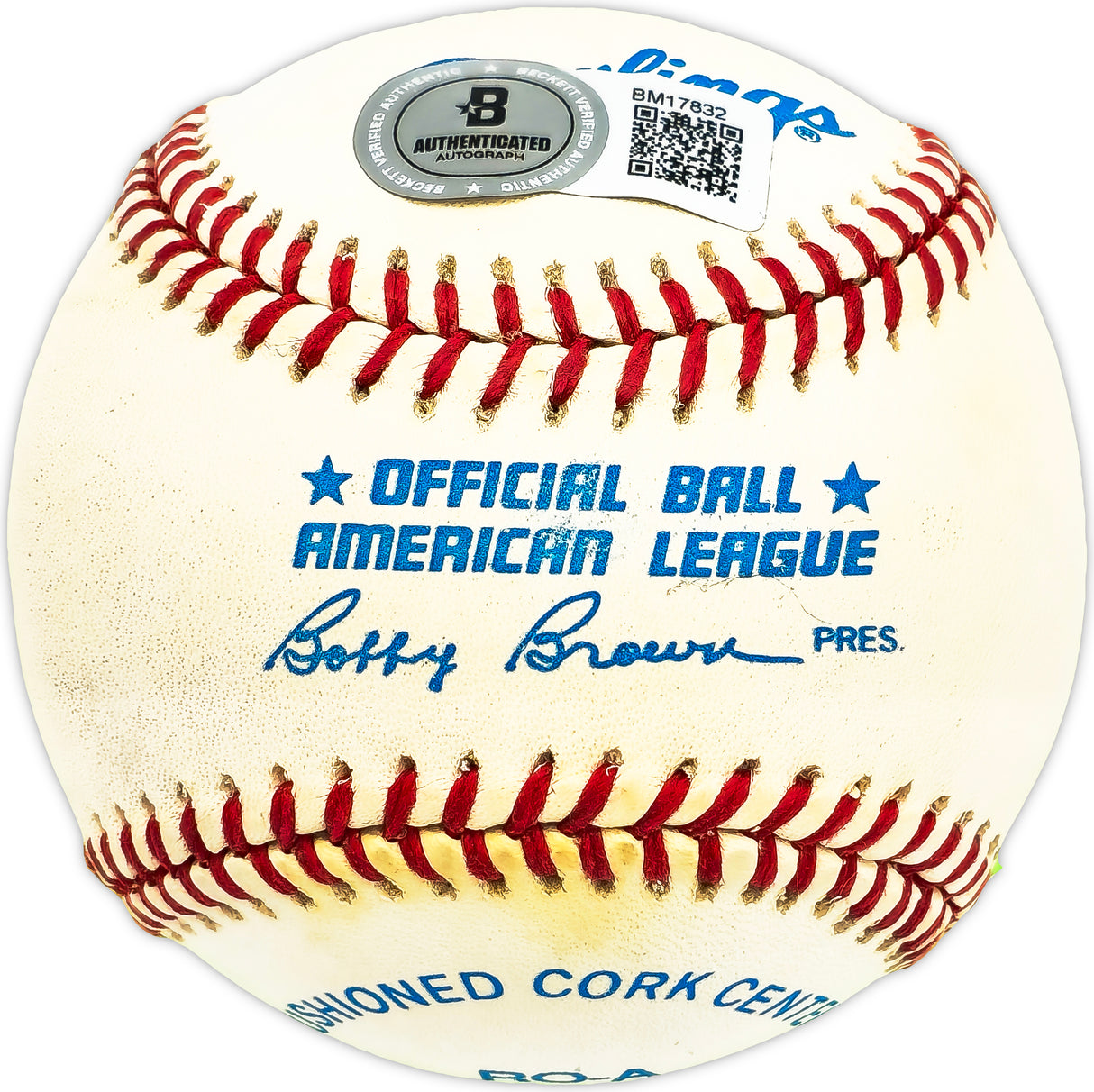 Ron Moeller Autographed Official AL Baseball Baltimore Orioles, Los Angeles Angels Beckett BAS QR #BM17832