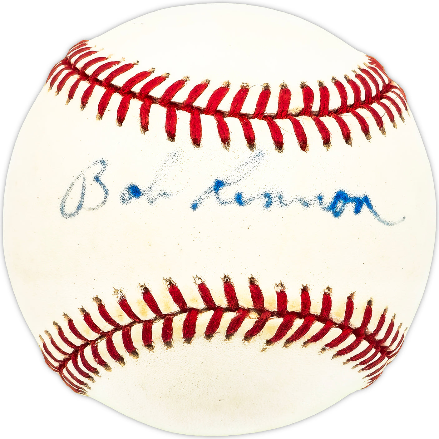 Bob Lennon Autographed Official NL Baseball New York Giants Beckett BAS QR #BM17833