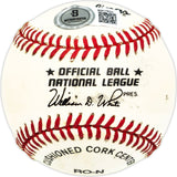 Bob Lennon Autographed Official NL Baseball New York Giants Beckett BAS QR #BM17833