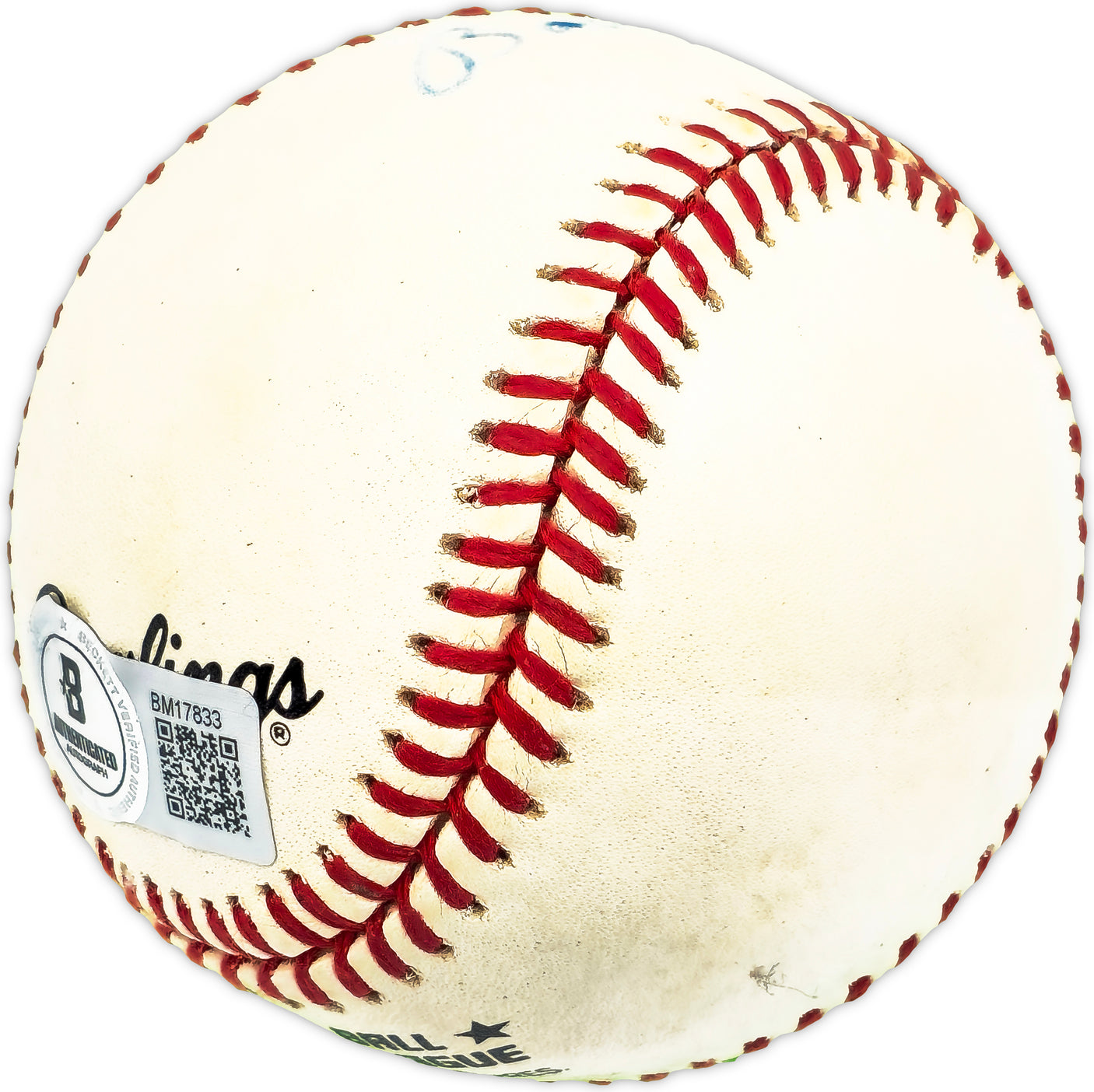 Bob Lennon Autographed Official NL Baseball New York Giants Beckett BAS QR #BM17833