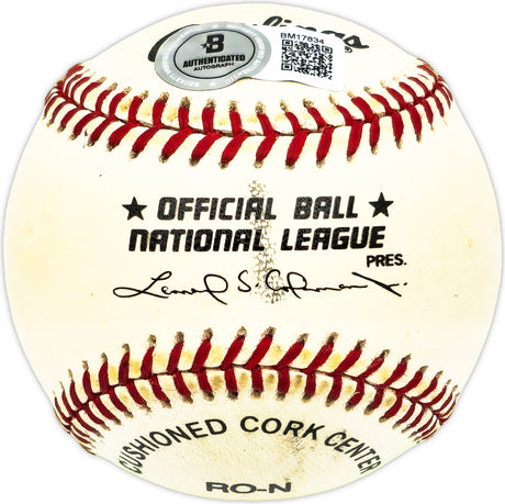 George Witt Autographed Official NL Baseball Pittsburgh Pirates Beckett BAS QR #BM17834
