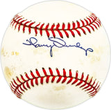 Harry Dunlop Autographed Official NL Baseball Cincinnati Reds, San Diego Padres Beckett BAS QR #BM17855